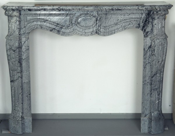 Stil: Pompadour, Farbe: grau,  Ausführung: Marmor